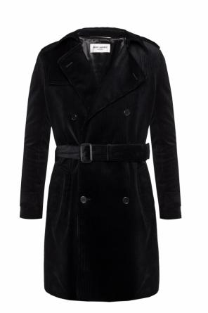 Dwurzędowy prążkowany trencz, zdjęcie 1 Dwurzędowy prążkowany trencz od Saint Laurent